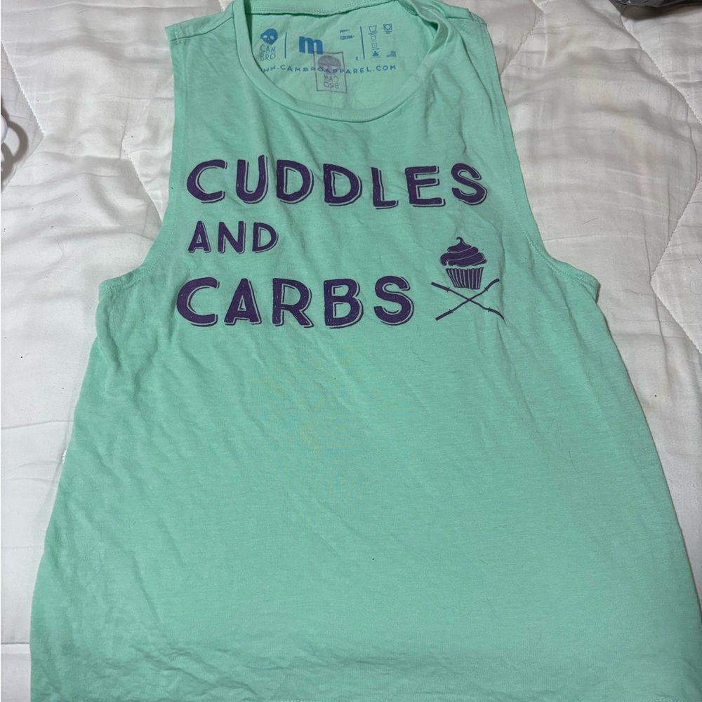 Cuddles and Carbs Mint Muscle Tee